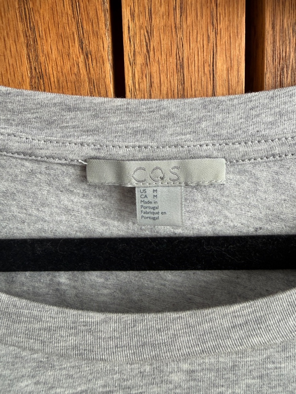 COS Grey Cotton Stretch Long Sleeve Thumbhole Top Size M - Picture 4 of 7